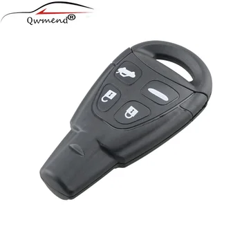 

10pcs/lot 4 Buttons Remote Key shell FOB case For SAAB 9-3 93 2003-2007 Remote Car Key Shell Case Fob For LTQSAAM433TX