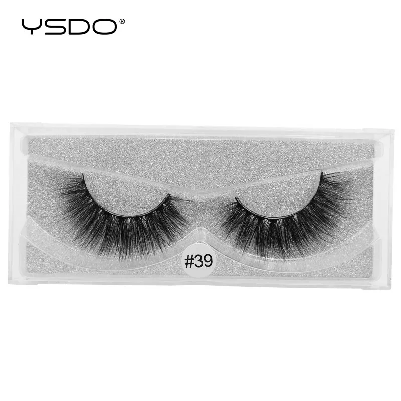W39S YSDO 1 пара норковых ресницы maquillaje драматические ресницы натуральные накладные ресницы объем 3d норковые ресницы макияж искусственные накладки - Цвет: W39S