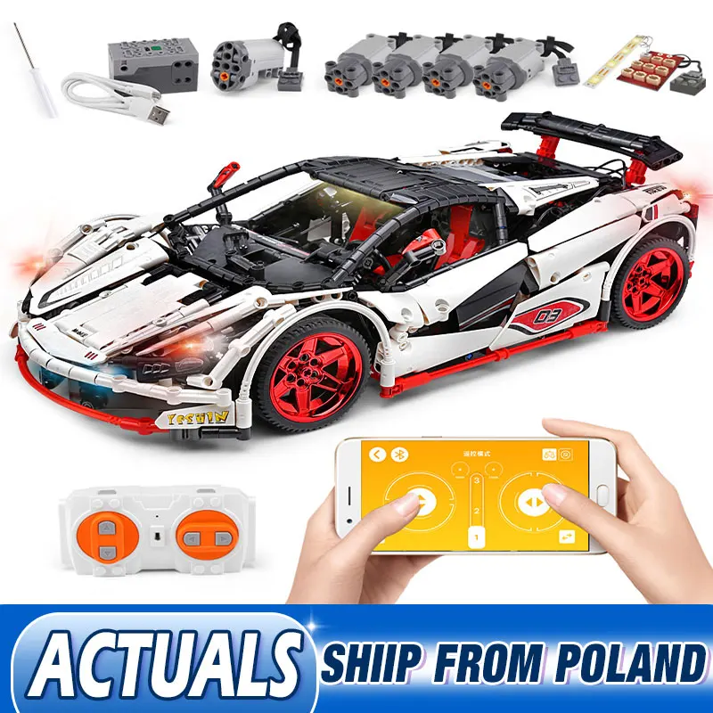 DHL 20087 APP Technic Car Series совместимый MOC 16915 белый Icarus Set детские строительные блоки