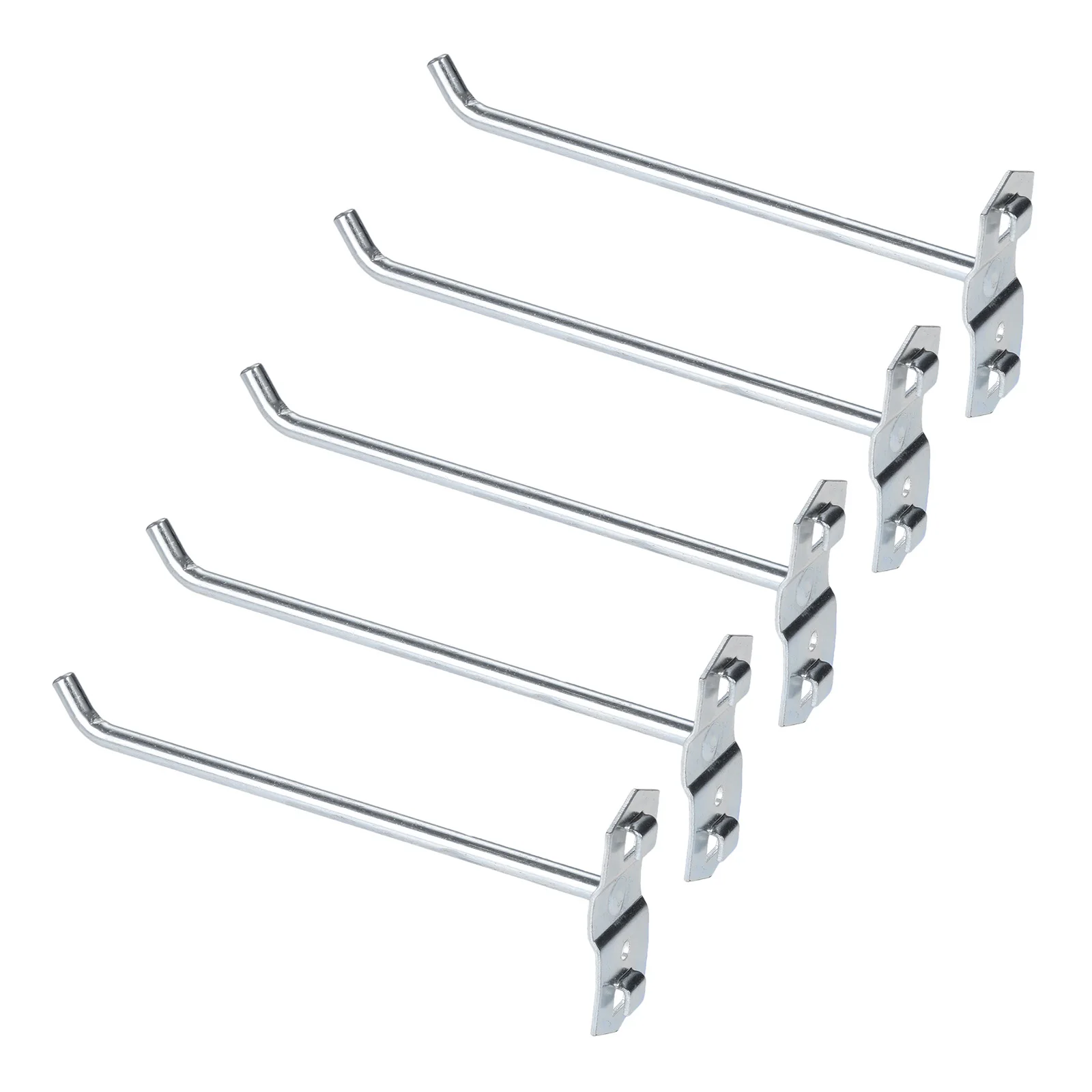 DRELD 10PCS 150MM Tool Hanging Hook Metal Display Rack Metal Shop Good Shelf Hooks Thickening Hole Plate Household Kitchen Hooks