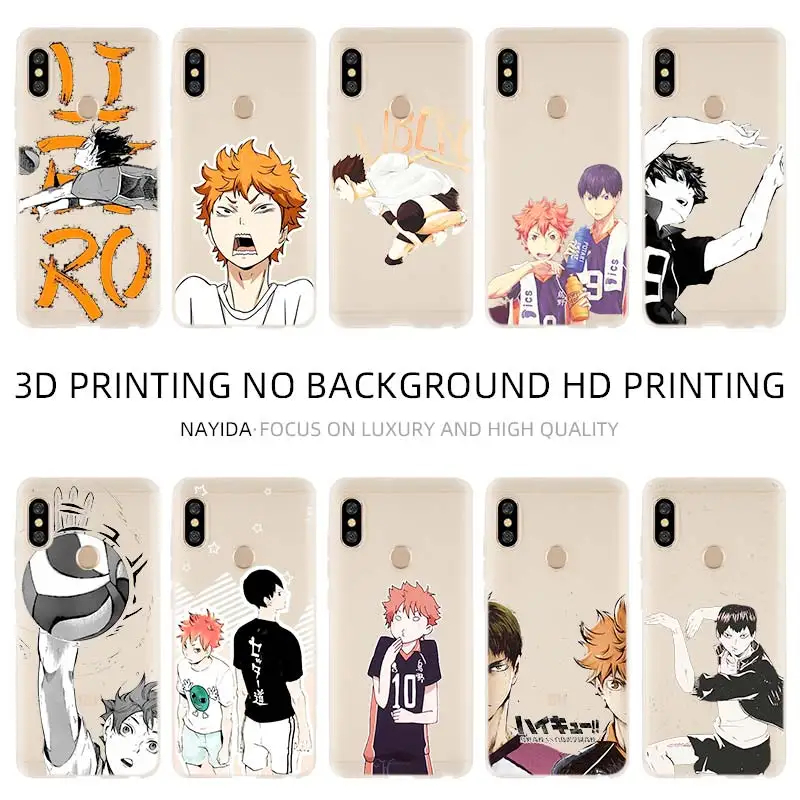Мягкий чехол для Xiaomi 10 8 A2 A3 Cc9 Lite Mi 9se A1 6X 5X Note Pro Haikyuu Anime Fundas|Бамперы| |