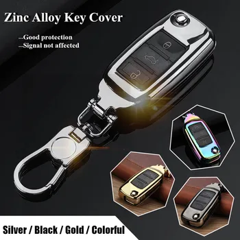 

3 Button Black /Silver /Gold /Colorful Zinc Alloy Car Key Cover Protective Key Shell Case for VW for Volkswagen GTI Golf Jetta