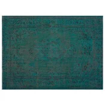 

Handmade Turquoise Vintage Overdyed Turkish Area Rug 160x215 Cm-5'3''X7'1''