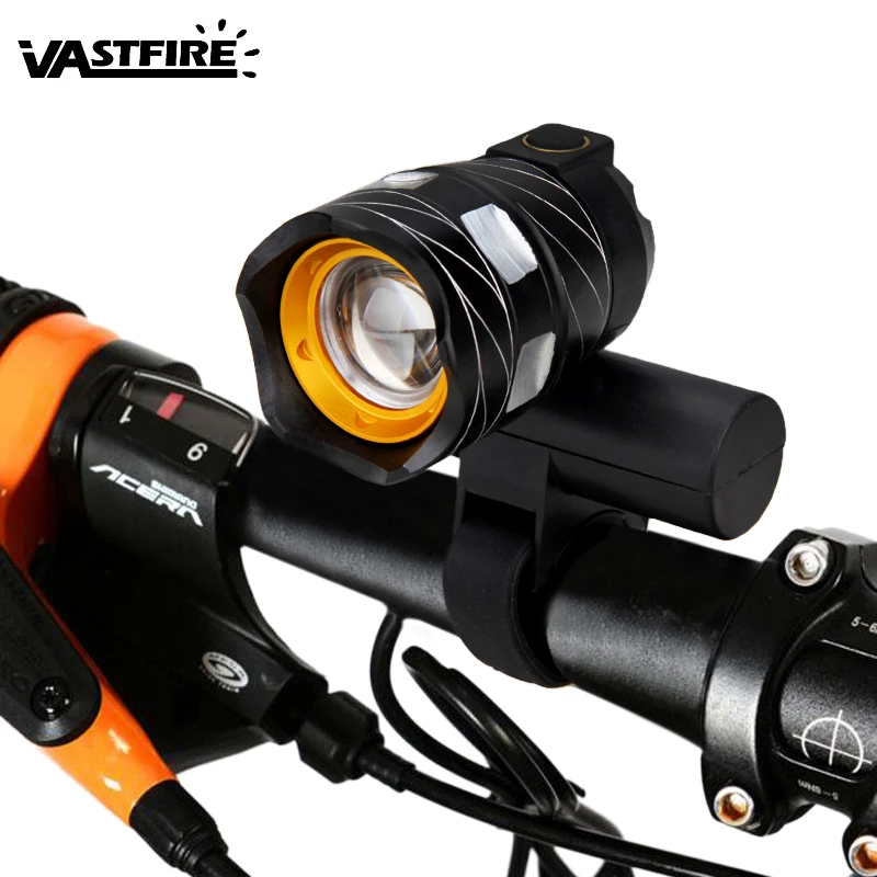 Rear Lamp USB Rechargeable 15000LM XML T6 LED ZOOM Head Bike Bicycle light 