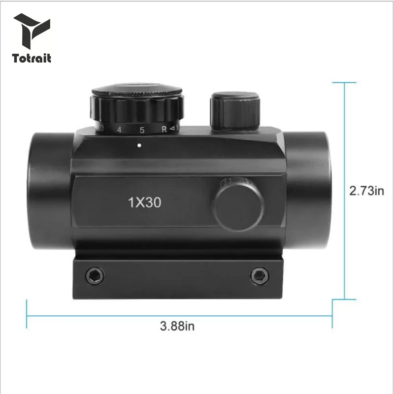 TOtrait Тактический 1X30 Красный Зеленый точечный прицел голографический оптический прицел для охоты страйкбол ружье черный