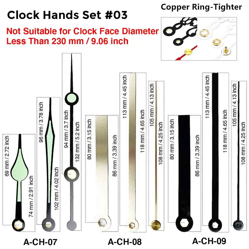 MCDFL Silent Quartz Clock Movement Mechanism for Clock Hands Clockwork Clock Mechanism for Wall Hours Repair Parts Replacement 