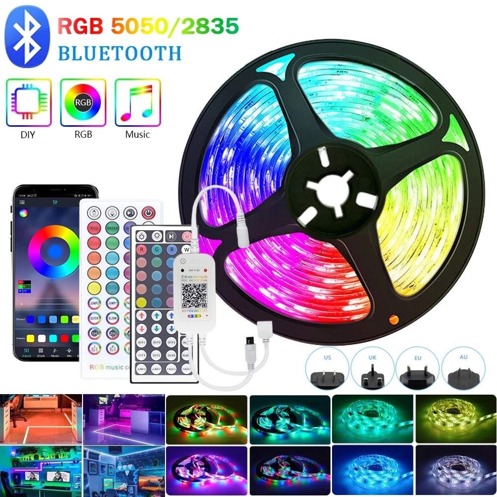 Светодиодная ленсветильник SMD 5050 2835 RGB 12 В 1-30 м |
