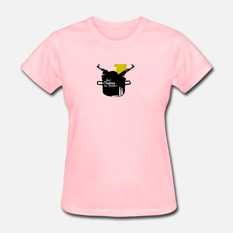 Women-Pink Just Cooking My Chicken! Mens T-Shirt Cotton Round Neck Sunlight T-Shirt Man Plus Size S-5xl Solid Color Pop Top Tee - Цвет: Women-Pink