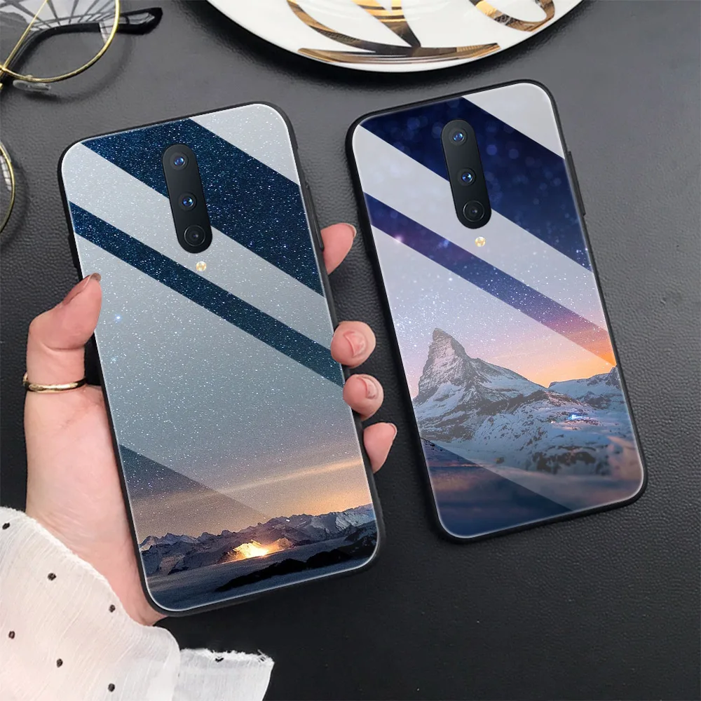 

Aurora Sky Case For Oneplus 8 Pro 8T 7T 7 6T 6 Nord Pro Glass Phone Cases for one plus 8 8pro 1+7 1+7t 1+8t 1+6 1+6t Cover Funda