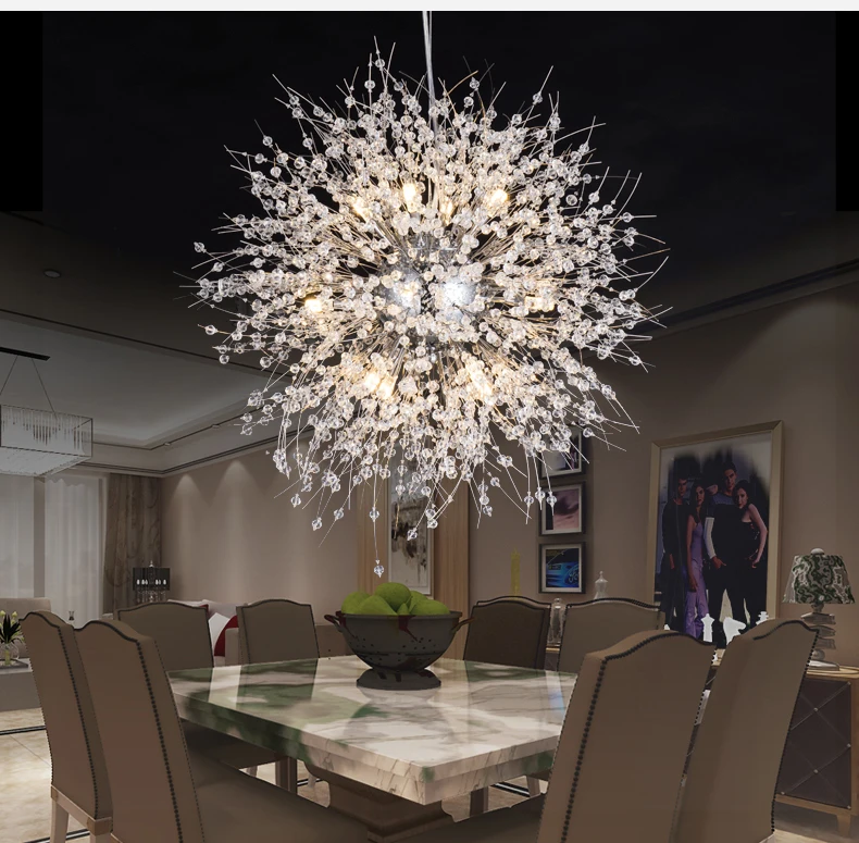 

Modern Crystal Chandelier Lighting Cristal Chandeliers Lamp Led Pendant Hanging Light Lustres De Cristal Lamp Restaurant Light