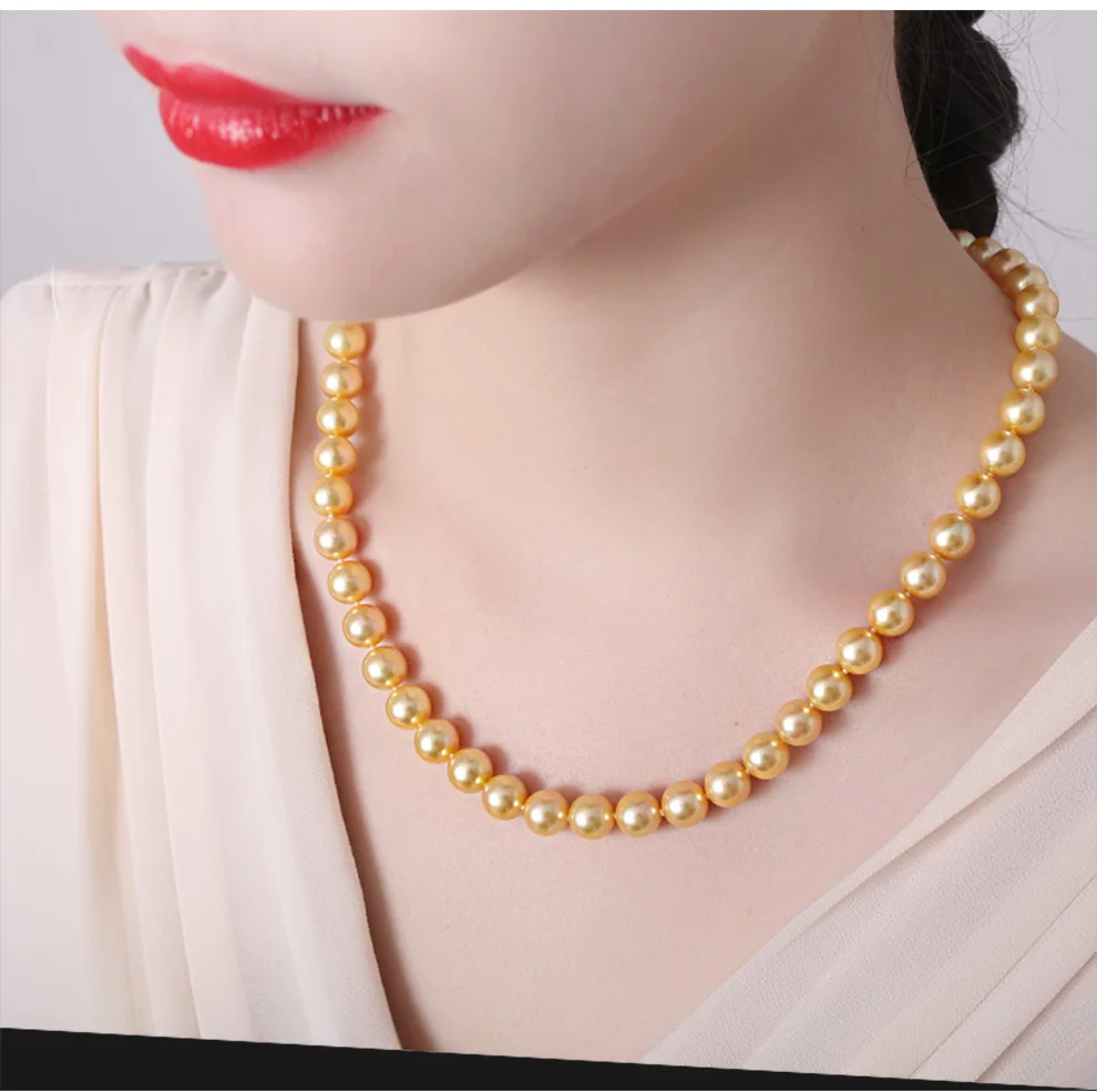 海水金珠项链_12