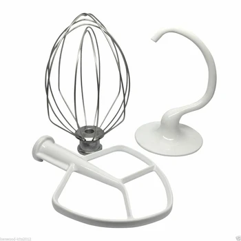 

Beater K5AB, Whisk K5AWW & Hook K5ADH For Kitchenaid Mixer 5QT Bowl Lift Tools