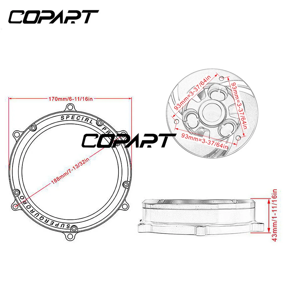 Для Ducati Panigale 1199 1299 959 1299-R Мотоциклетный Двигатель с ЧПУ крышка сцепления пружинный фиксатор гоночный прозрачный предохранительный щиток