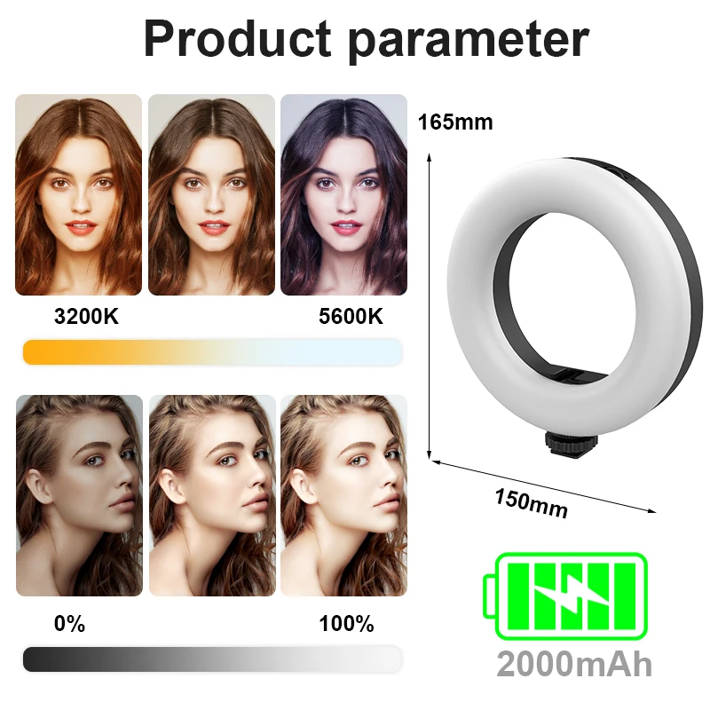 VIJIM VL64 リングライト LED バイカラー 内蔵バッテリー Vijim