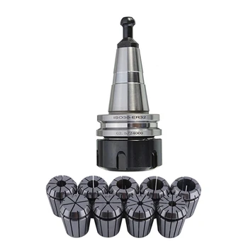 

1x ISO30 ER32 Balance Collet Chuck G2.5 24000rpm CNC Toolholder & 9pcs ER32 Spring Collet Set 2/4/6/8/10/12/16/18/20mm
