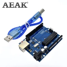 AEAK умная электроника UNO R3 MEGA328P ATMEGA16U2 макетная плата без USB кабеля для arduino Diy стартовый комплект