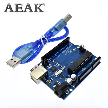 

AEAK Smart Electronics UNO R3 MEGA328P ATMEGA16U2 Development Board Without USB Cable for arduino Diy Starter Kit