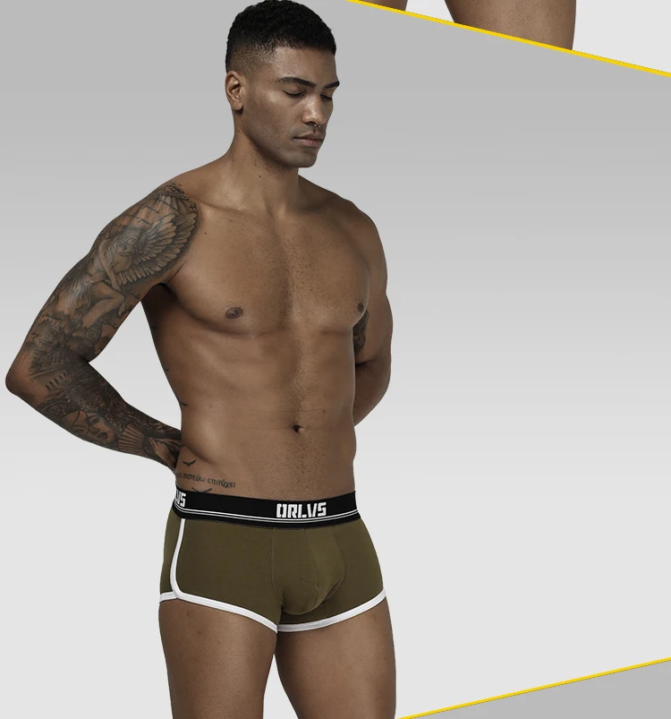 ORLVS Брендовое Мужское нижнее белье мужские боксеры cueca tanga дышащие Ropa Interior Hombre мужские боксеры шорты быстросохнущая сетка calzoncillo мужские