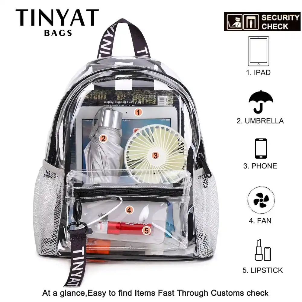 tiny clear backpack