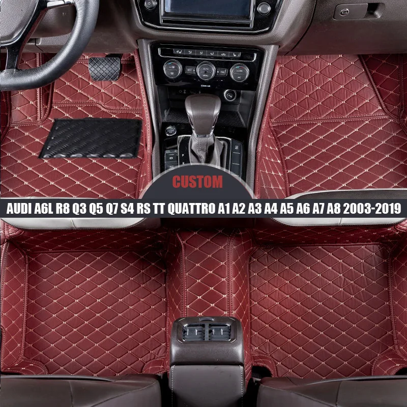 Автомобильные коврики на заказ в багажник для Audi A6L R8 Q3 Q5 Q7 S4 RS TT Quattro A1 A2 A3 A4 A5 A6 A7 A8