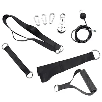 

New 9 Piece Forearm Power Lifting Pulley System Rear Shoulder Forearm Muscle Training Equipment Home Fitness Band