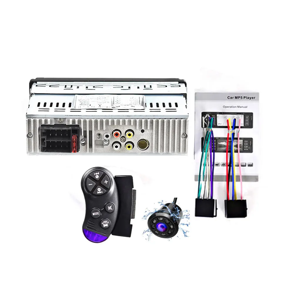 Camecho 1 Din автомагнитола Авто 4,1 ''HD автомобильный стерео плеер MP3 MP5 Аудио мультимедиа радио Bluetooth FM пульт дистанционного управления видео плеер - Цвет: With 8 IR camera