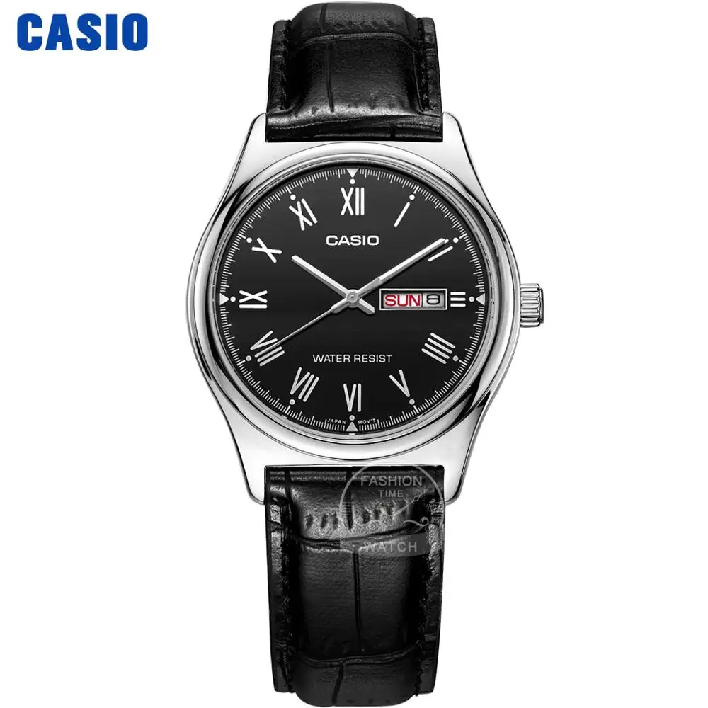 MTPV006L1B Часы Casio Простые часы мужские лучшие марки роскошные кварцевые часы Водонепроницаемые Ретро мужские часы Спортивные военные часы relogio masculino reloj hombre erkek kol saati montre homme zegarek meski MTP-V006 - Цвет: MTPV006L1B