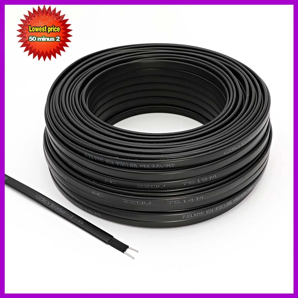 Waterproof self-adjusting heating cable to prevent icing of pipes and heating system 220V, 230V, 240V