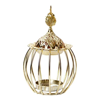 

Gold Metal Art Incense Burner Candlestick Holder Candlestand Study Bedroom Meditation Room Decor Centerpiece