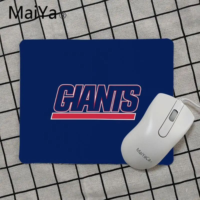 No Lock Edge18x22cm Maiya Высокое качество Нью-Йорк Giants футбол уникальная настольная панель коврик для игровой мыши Гладкий блокнот для письма настольных компьютеров мат игровой коврик для мыши - Цвет: No Lock Edge18x22cm