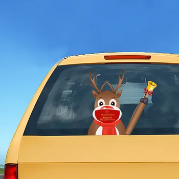 

Waterproof Waving Snowman Window DIY Christmas Cute Styling Auto Decor Santa Claus Car Wiper Sticker PVC Decals Rear Windshield