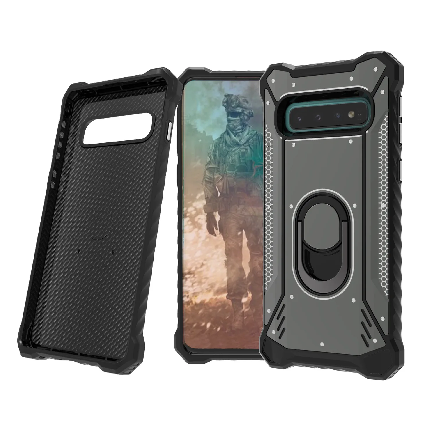 Чехол для samsung Galaxy S10 Note 9 10 Pro S8 S9 Plus S10e с подставкой и держателем, противоударный защитный чехол