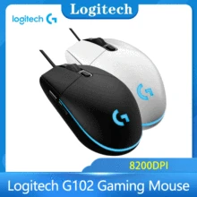 Logitech G102 Gaming Mouse fare optik mekanik oyunu fare desteği masaüstü dizüstü USB ev ofis win8 10 PUBG LOL MOMA