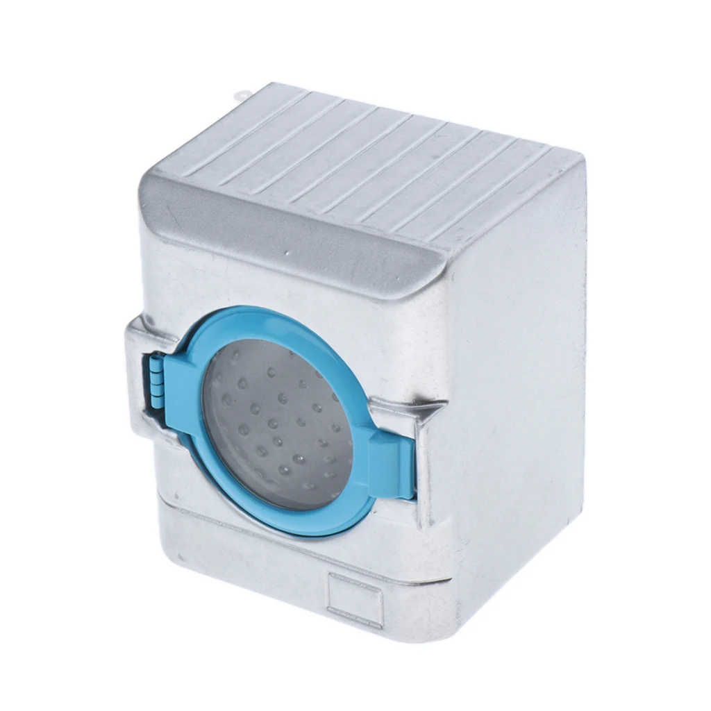 1:12 Scale Dollhouse Miniature White Washing Machine and Dryer, Alloy Material, Mini Doll House Decor Accessory