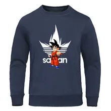 Драконий жемчуг Z Dbz Сон Гоку толстовки японского аниме пуловер для мужчин Харадзюку С Капюшоном Повседневная Уличная одежда Драконий жемчуг Z мужские толстовки