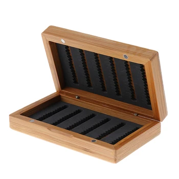 

Portable Bamboo Waterproof Fly Fishing Box Lures Baits Hook Flies Storage Case Organizer 125 x 88 x 34mm
