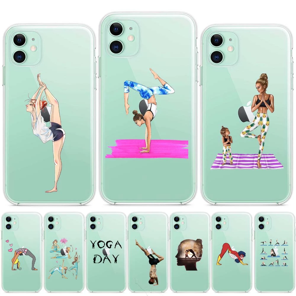 Everyday Yoga Life Girls Love Pose Women Phone Cases For Iphone 11 12 Mini Pro Max 7 8 Plus 6s 6 5 Se 5s Xs X Xr Soft Cover Phone Case Covers Aliexpress