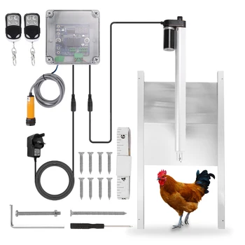 

Infrared Chicken Cage Door Opener Controller Actuator Motor Chicken Coop Door Automatic Opener Kit IP44 Protection Level