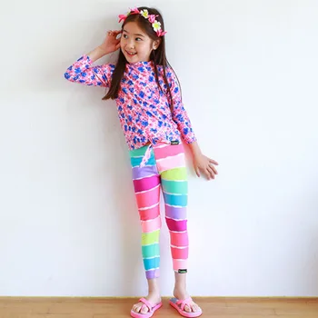 

Girl Swimming Suit Kids Bathing Suits 2020 Baby Clothing Female Child Swimwear Rash Guard Guards Children Bikini Girls Long