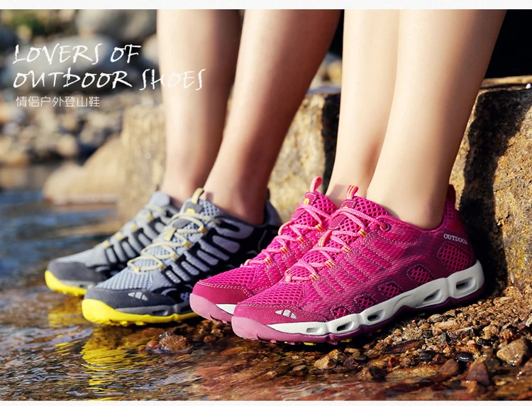 Sapatos de Água Respirável ao ar Livre dos Homens Sapatos de Água do Aqua Sapatos de Pesca Primavera Verão Sandálias Aqua Tênis Cinza Vermelho - do Mod. 1257087 23 Sapatos de natação