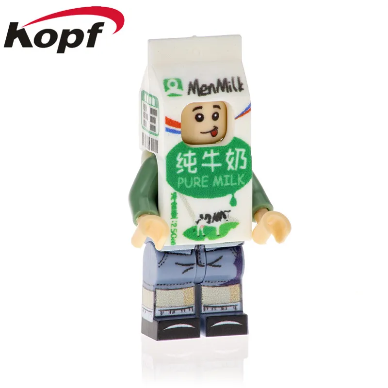 PG1299 20Pcs No Box 20 шт. горячая Распродажа Кристин молоко Хэнк Аллен напитки коллекция строительные блоки фигурки Обучающие подарки Детские игрушки PG1302 - Цвет: PG1299 20Pcs No Box
