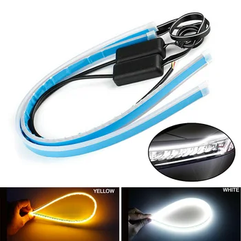 

2x Turn Signal Light Amber+Red ABS + Silicone 2835 SMD Ultra-Slim Sequential