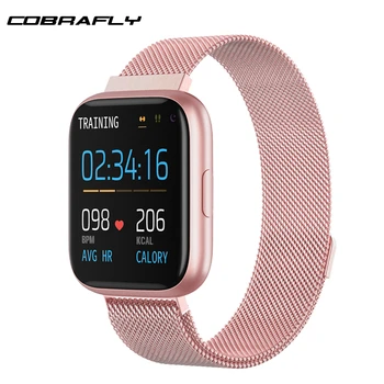 

Cobrafly P6 Women Men Smart Watch Full Touch Screen IP67 Waterproof Heart Rate Monitor Fitness Tracker for Xiaomi Huawei PK P80