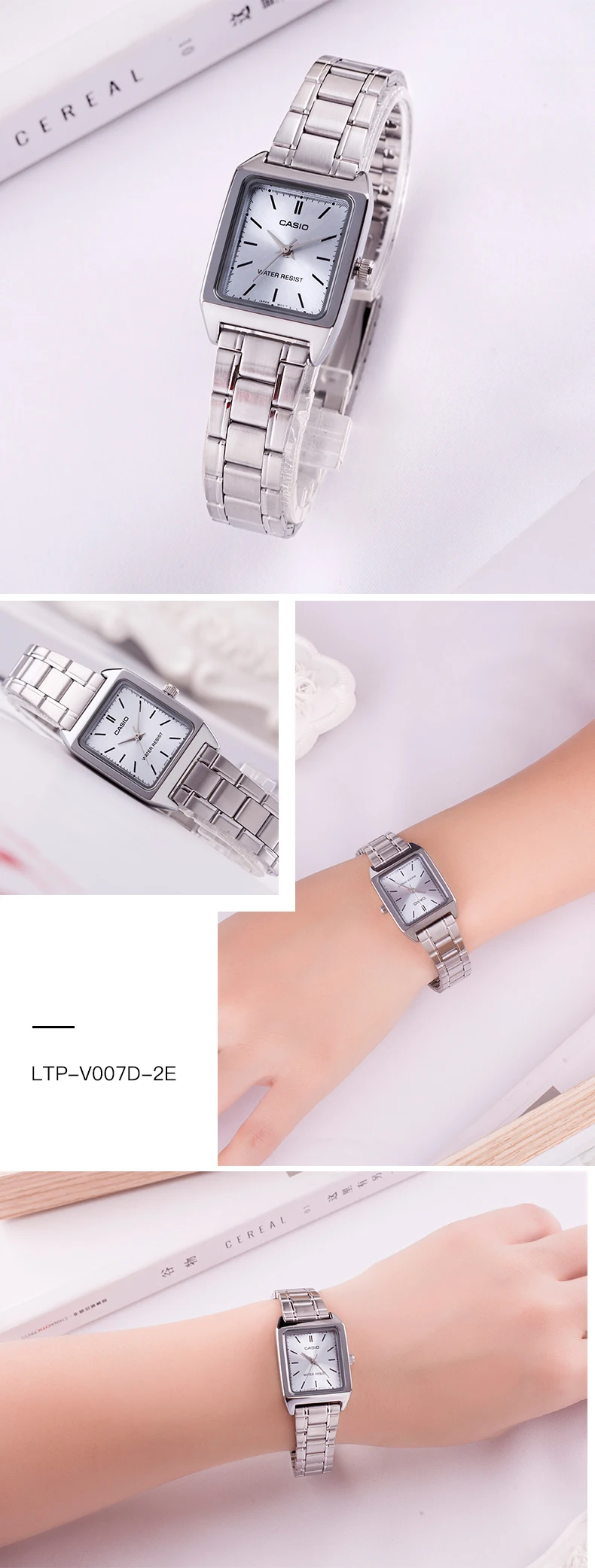 Casio Часы Указатель серии модные кварцевые женские часы LTP-V007L-7E1