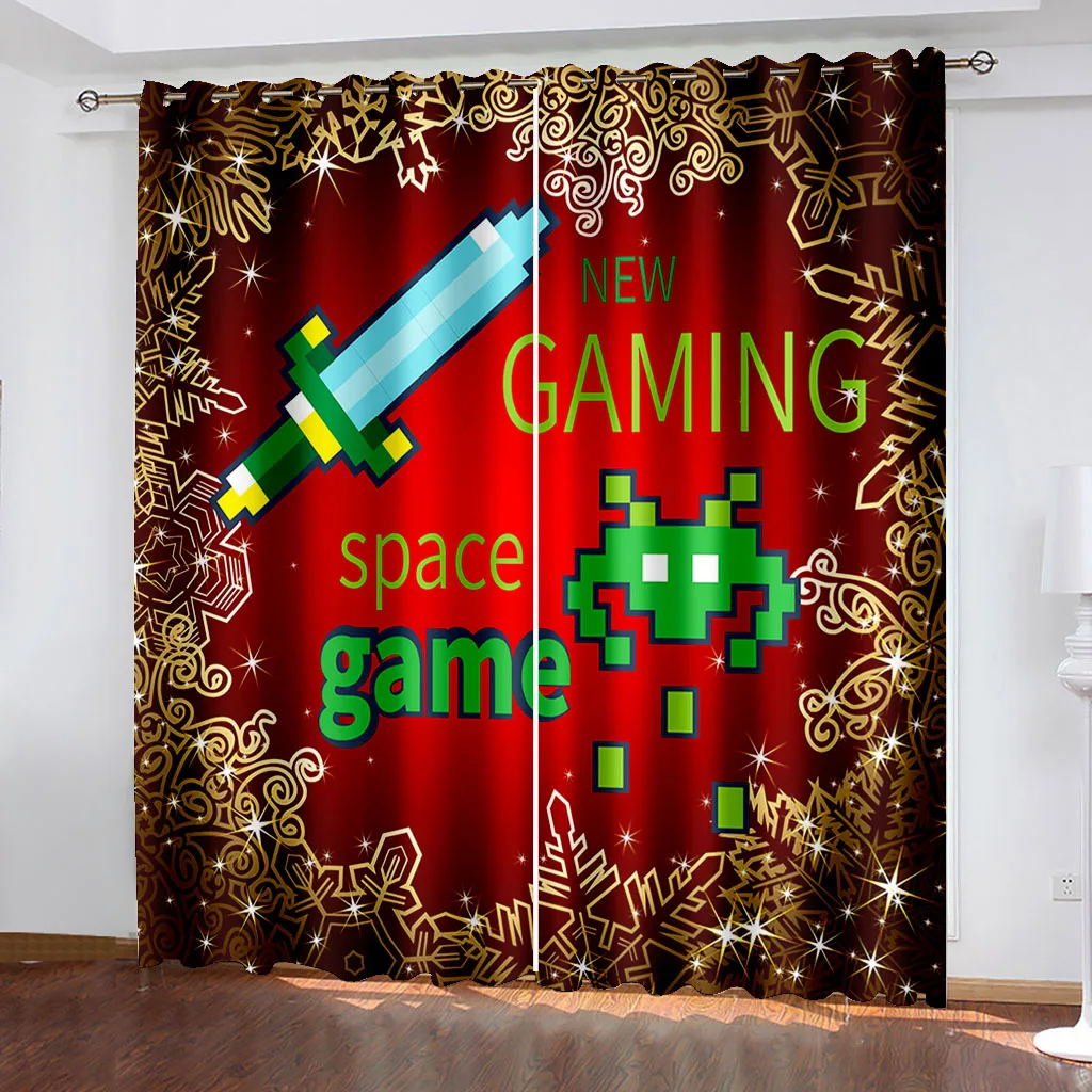 3D Printed Game Curtains Are Suitable for Home In The Living Room and Children's Bedroom Cortinas Para Dormitorio | Дом и сад