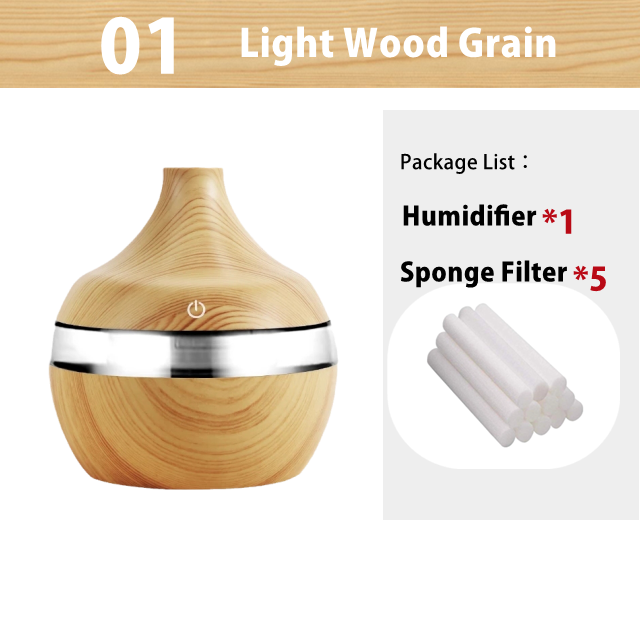 Air Humidifier Essential Oil Diffuser Aroma Ultrasonic Wood Grain USB LED Mini Mist Maker Home Smell for Xiaomi