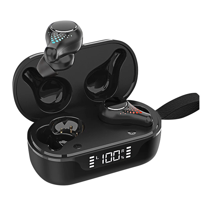 T8 Bluetooth Headset TWS Bluetooth 5 0 Binaural Stereo Sports Digital Display Charging Warehouse Wireless Headset