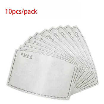 

PM2.5 Anti Haze Bacterial Mouth Mask Replaceable Filter-slice 5 Layers Non-woven Activated Carbon Filter face Masks Gasket