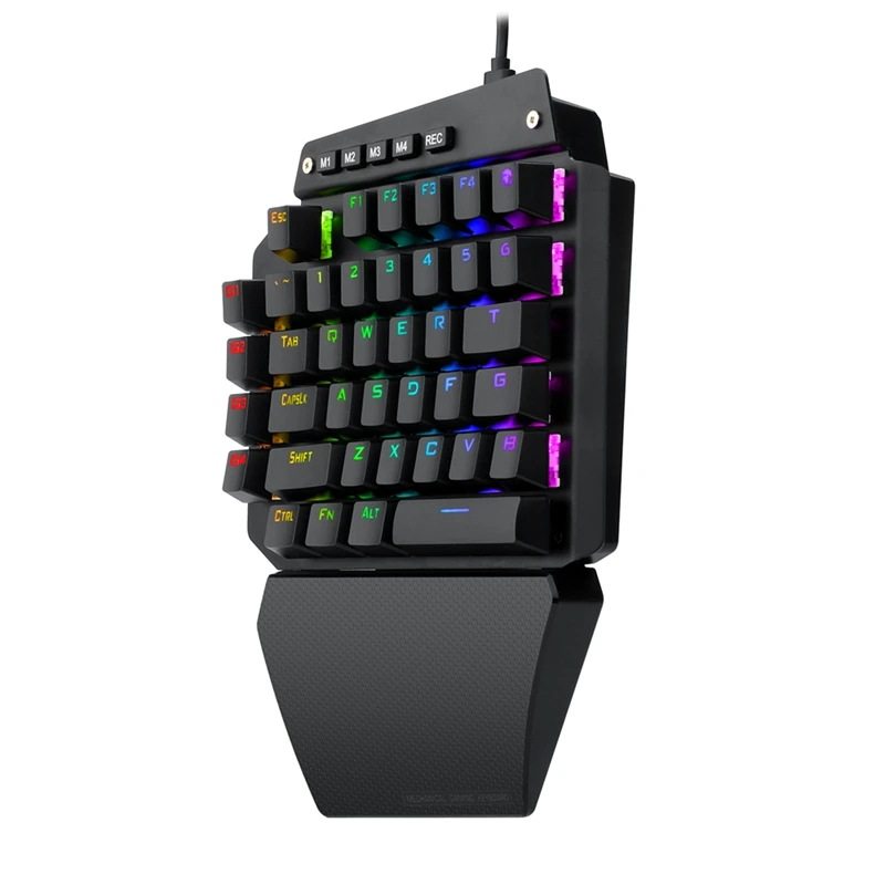 ALANGDUO Механическая игровая клавиатура с одной рукой портативная RGB светодиодная