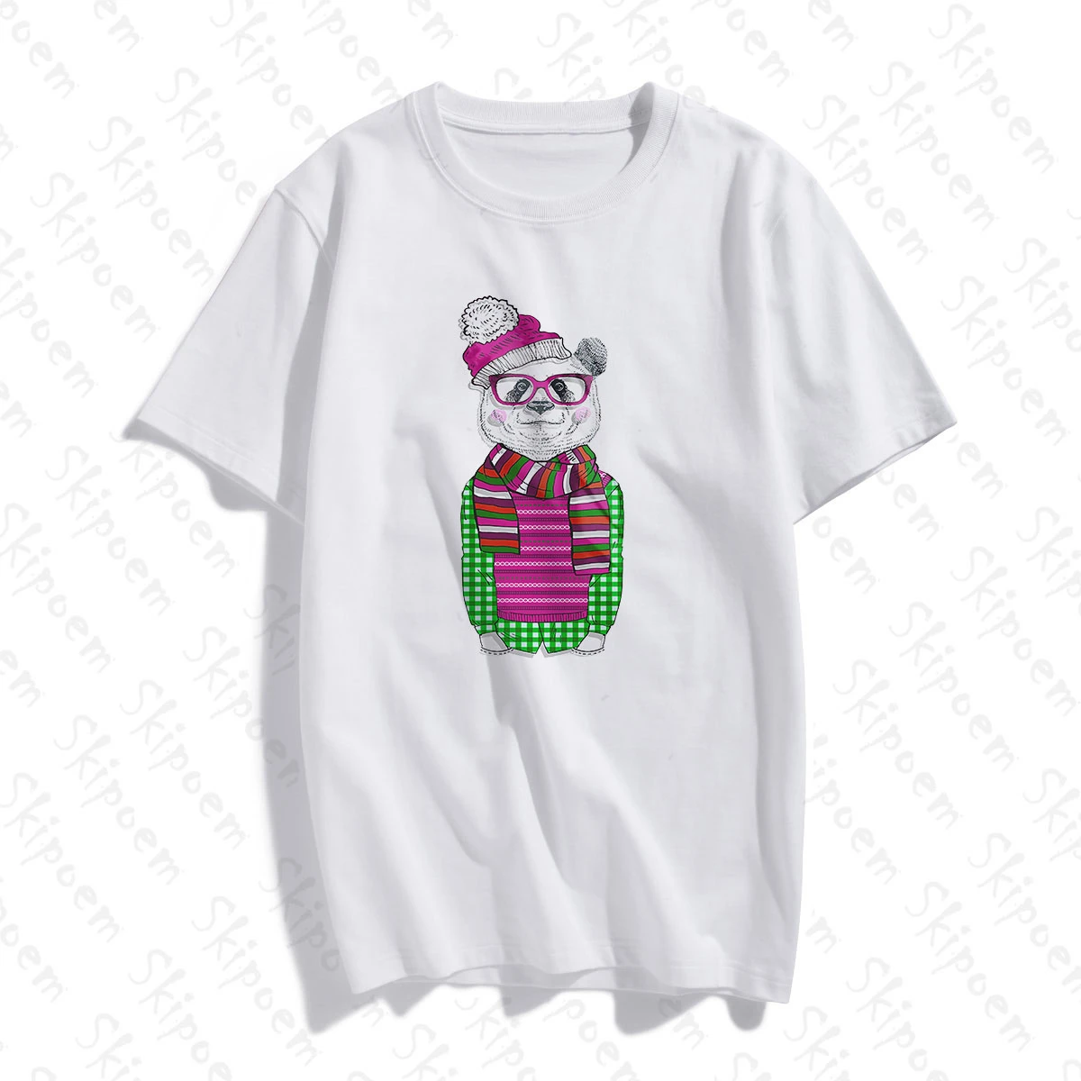 Funny Panda Gentleman Simple Artwork T Shirt Women Gothic Punk Aesthetic Cotton Plus Size Short Sleeve Tee Femme Top Tees | Женская
